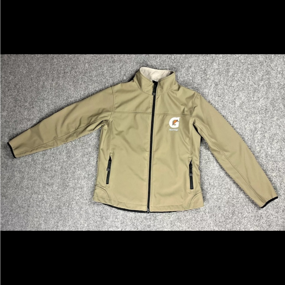 Gatorade Jacket Womens Large Green Fleece Soft Shell Blue Ridge Workwear